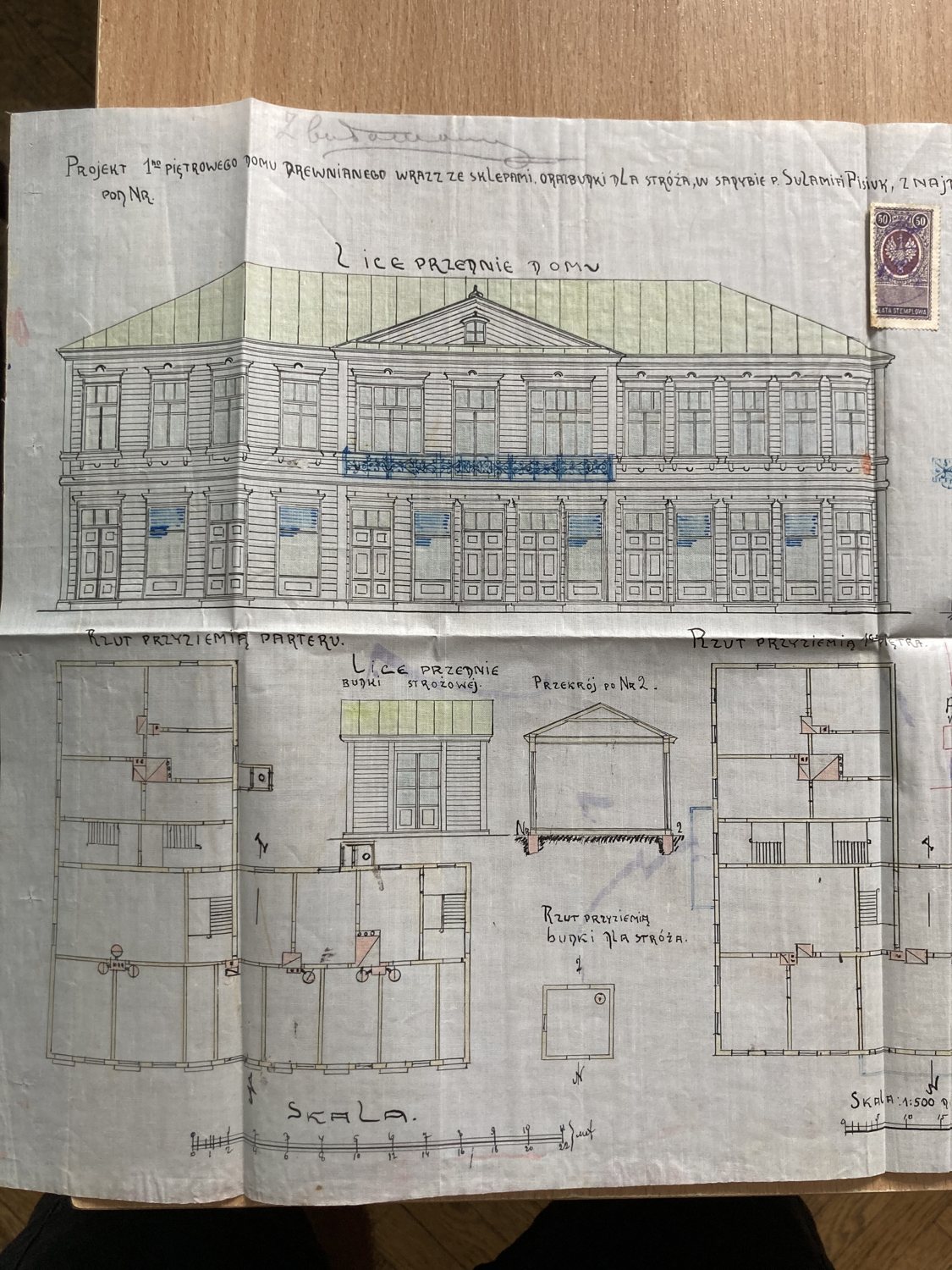 Hand-drawn house façade design from Rivne