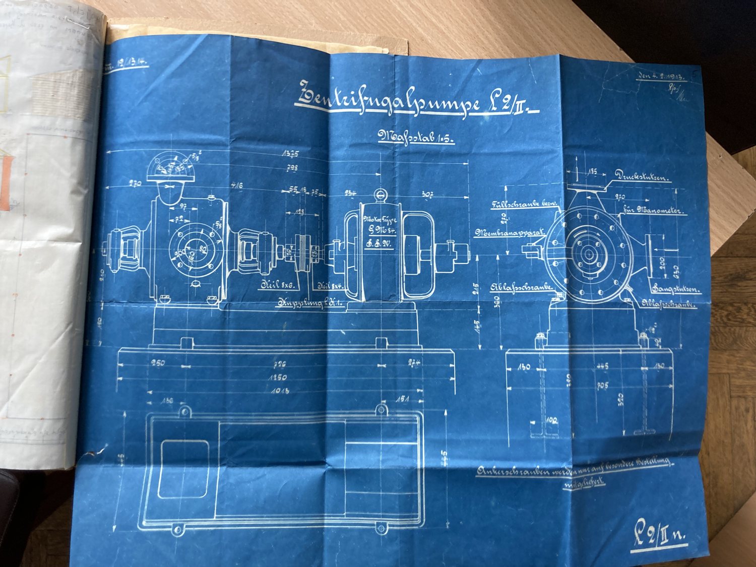 Technical blueprint from a Rivne archive